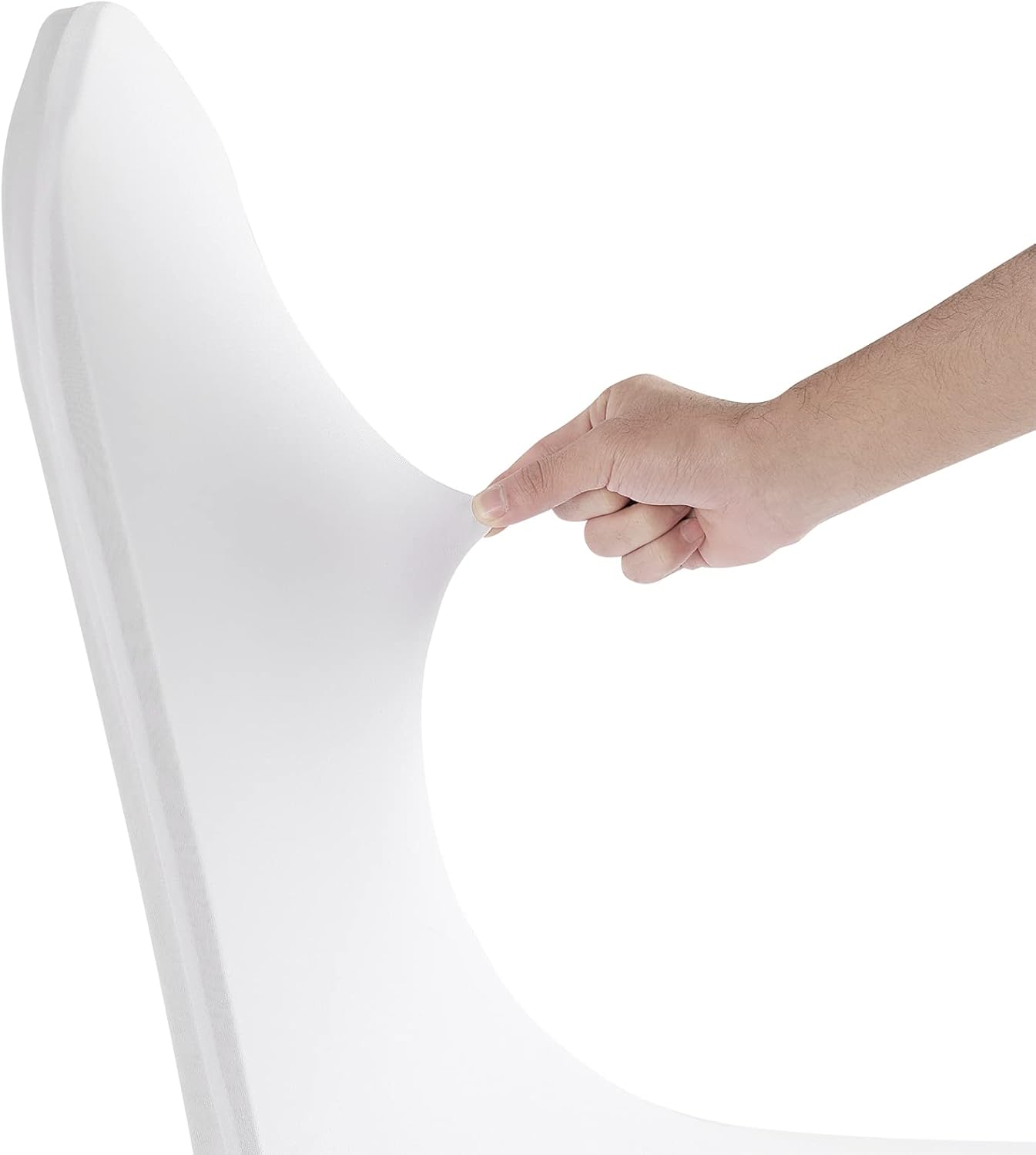 SUPERO Waterproof Spandex Chair Cover 50PCS, Stretch Dining Chair Covers, Polyester Outdoor Chair Covers, Protector Stretch Chair Cover for Party Universal, Banquet, Wedding Event, Hotel(White)