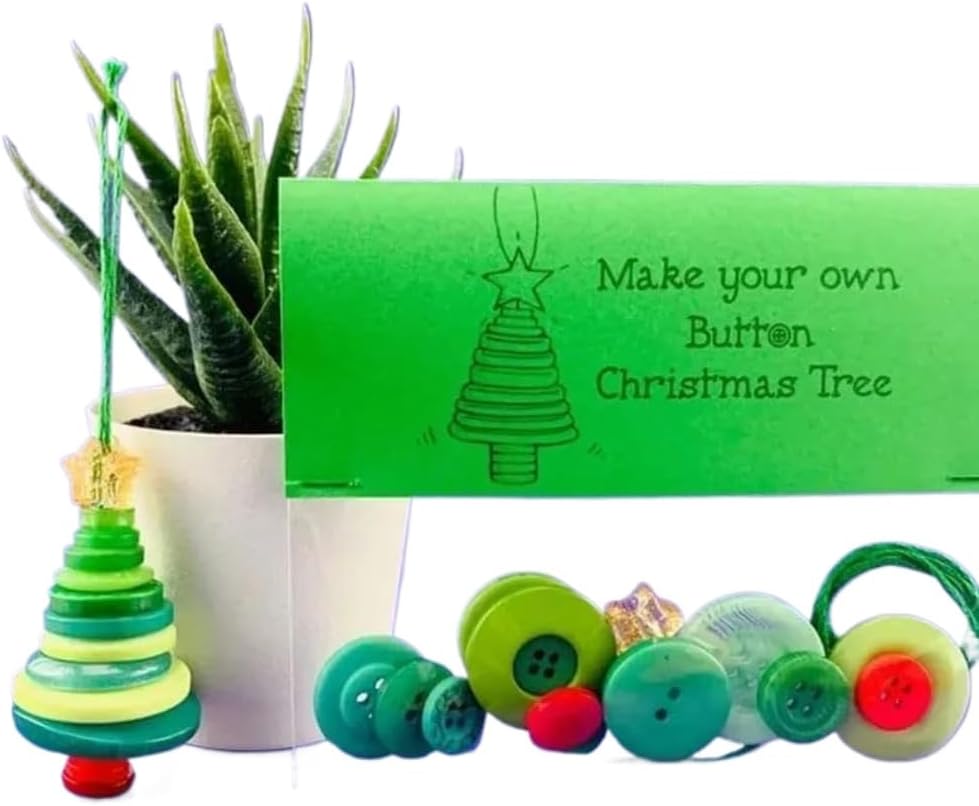 DIY Christmas Button Ornament Making Set - Snowman/Santa/Angel, Fun Holiday Craft Kit for All Ages, Ideal Xmas Tree Hanging Decor & Festive Gifts (10 pcs-A)
