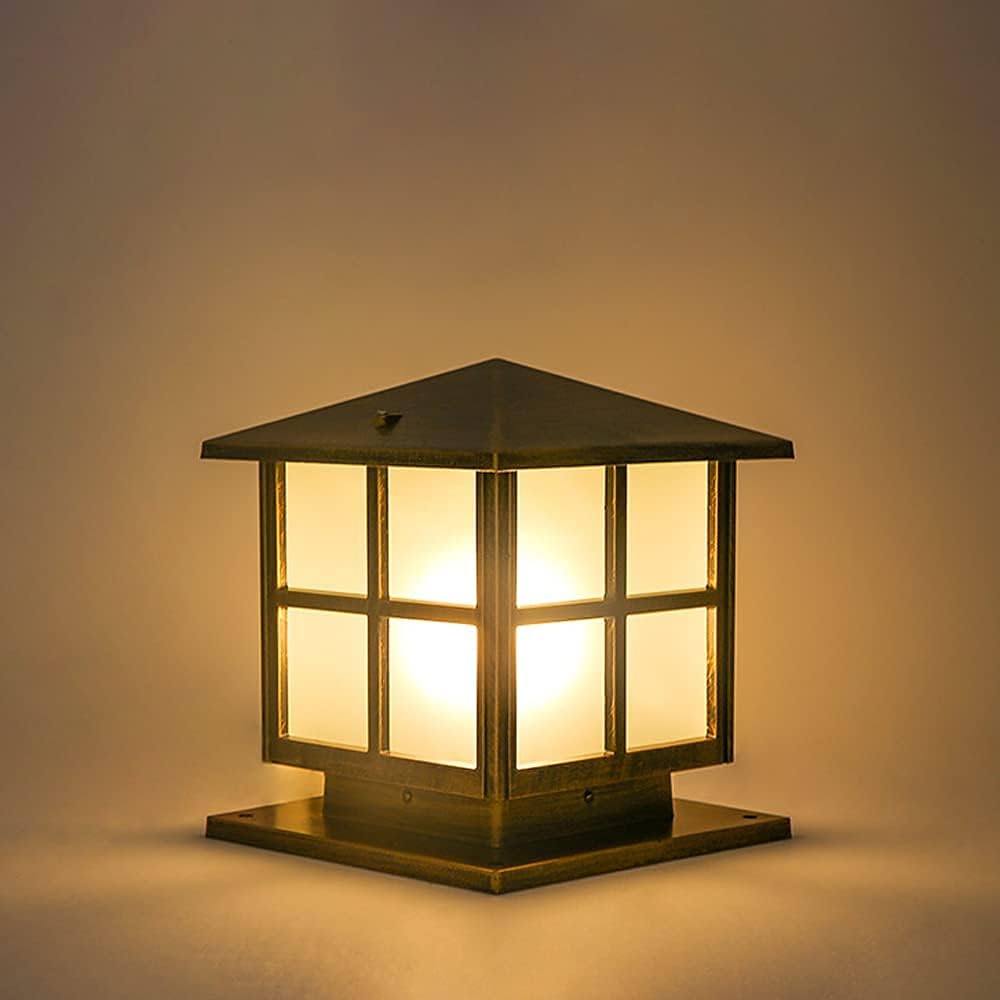 SLAWA Outdoor Post Lights Fixture, Modern Yard Entry Outdoor Column Lights with Aluminum Housing, Patio Pillar Lights Outdoor with Tempered Glass, IP65 Waterproof