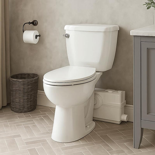 800W/1+HP American Elongated Macerating Toilet Kit with Macerator Pump for Basement Toilet System, 3 - Piece Kit by Lift Assure