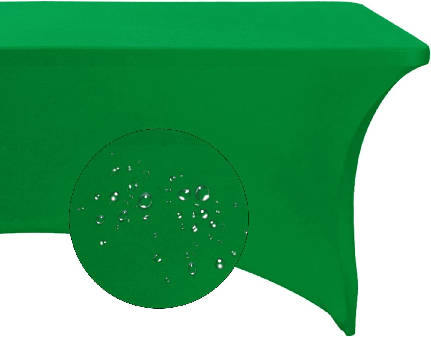 Spandex 6ft Waterproof Table Cover for Party,Wedding, Banquet, and Events(Emerald)