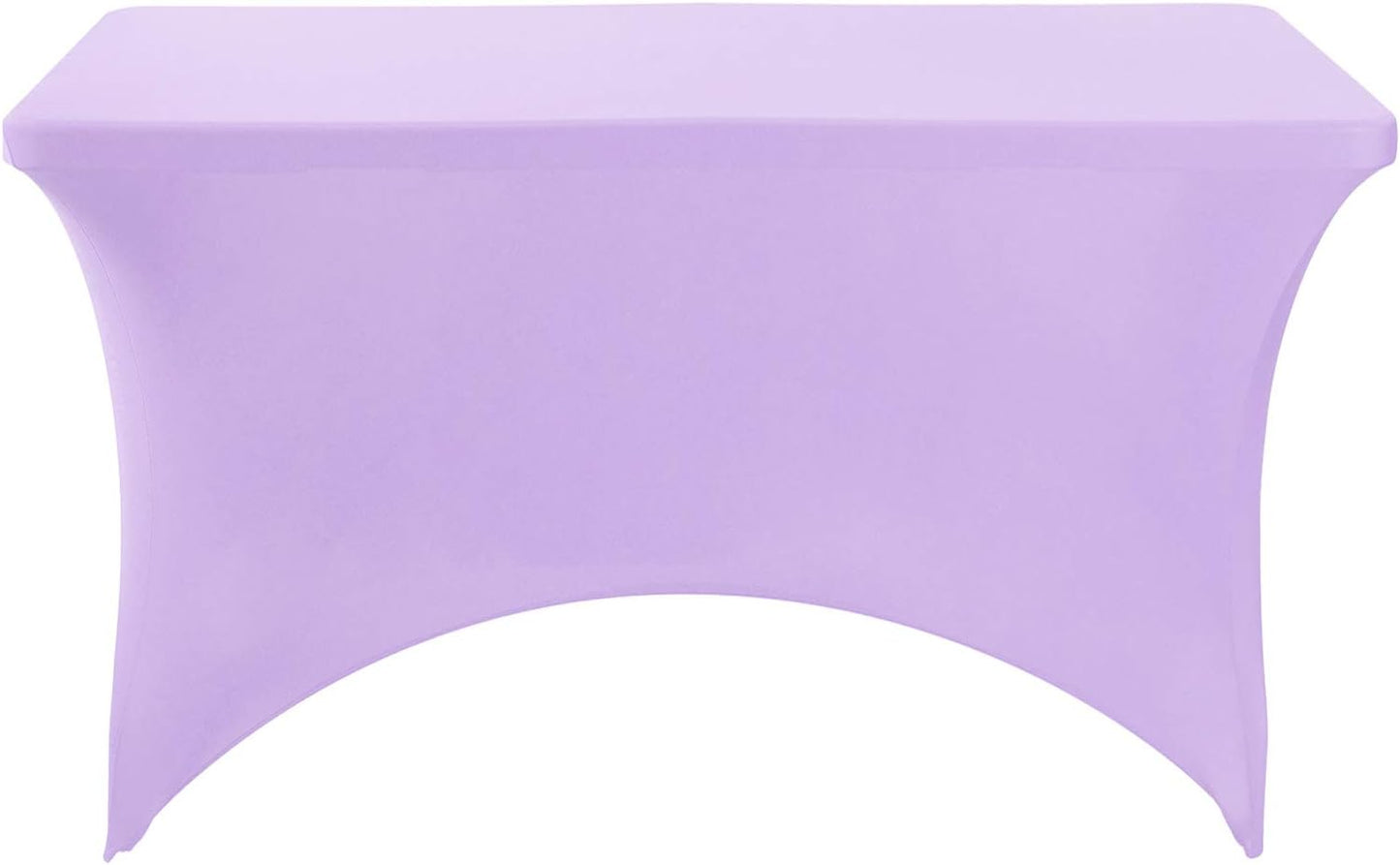 2Pack Spandex Table Cover for 4FT or 6ft or 9ft Table Universal Fitted Stretch Tablecloth for Party, Banquet, Wedding and Events-Lavender