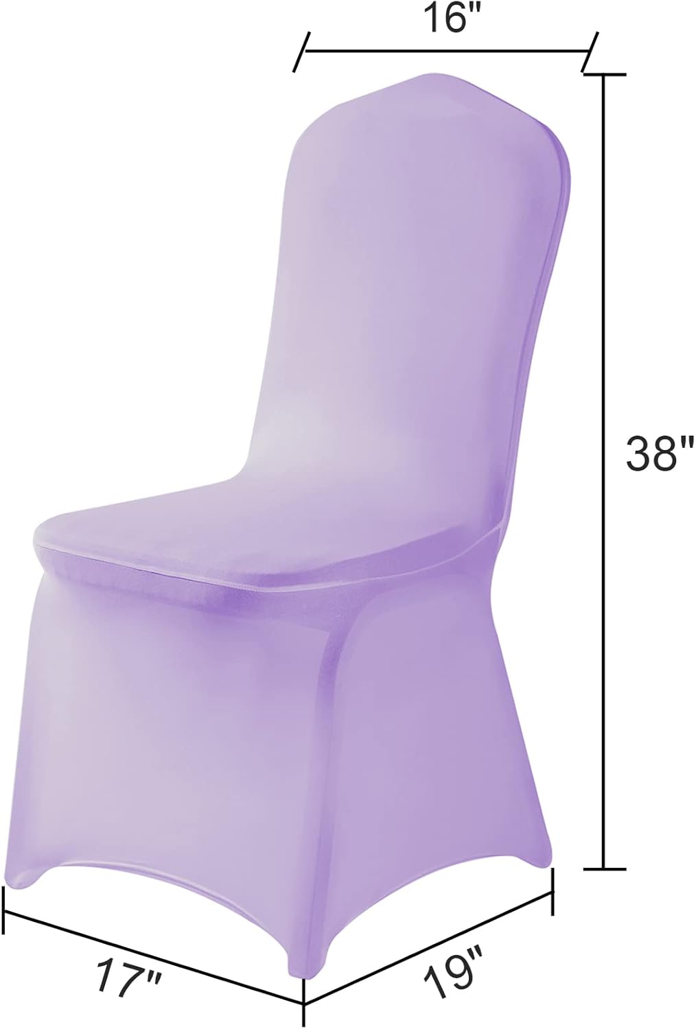 Spandex Chair Covers, 12PCS, Washable Protector for Living Room, Party, Banquet, Wedding, Hotel (Lavender)