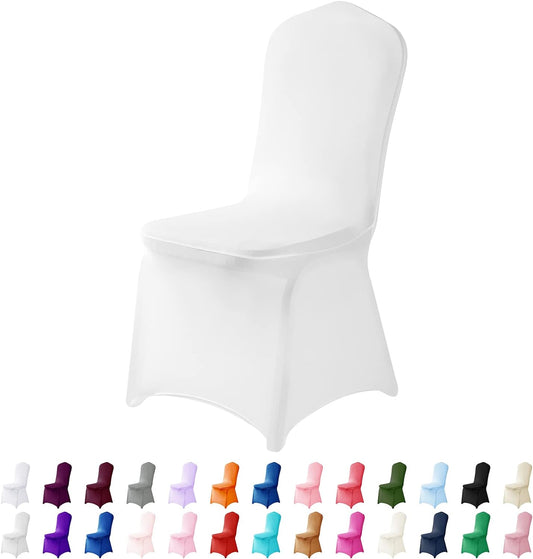 Spandex Chair Cover,50PCS,Chair Covers,Living Room Chair Covers,Removable Chair Cover Washable Protector Stretch Chair Cover for Party, Banquet,Wedding Event,Hotel(White)