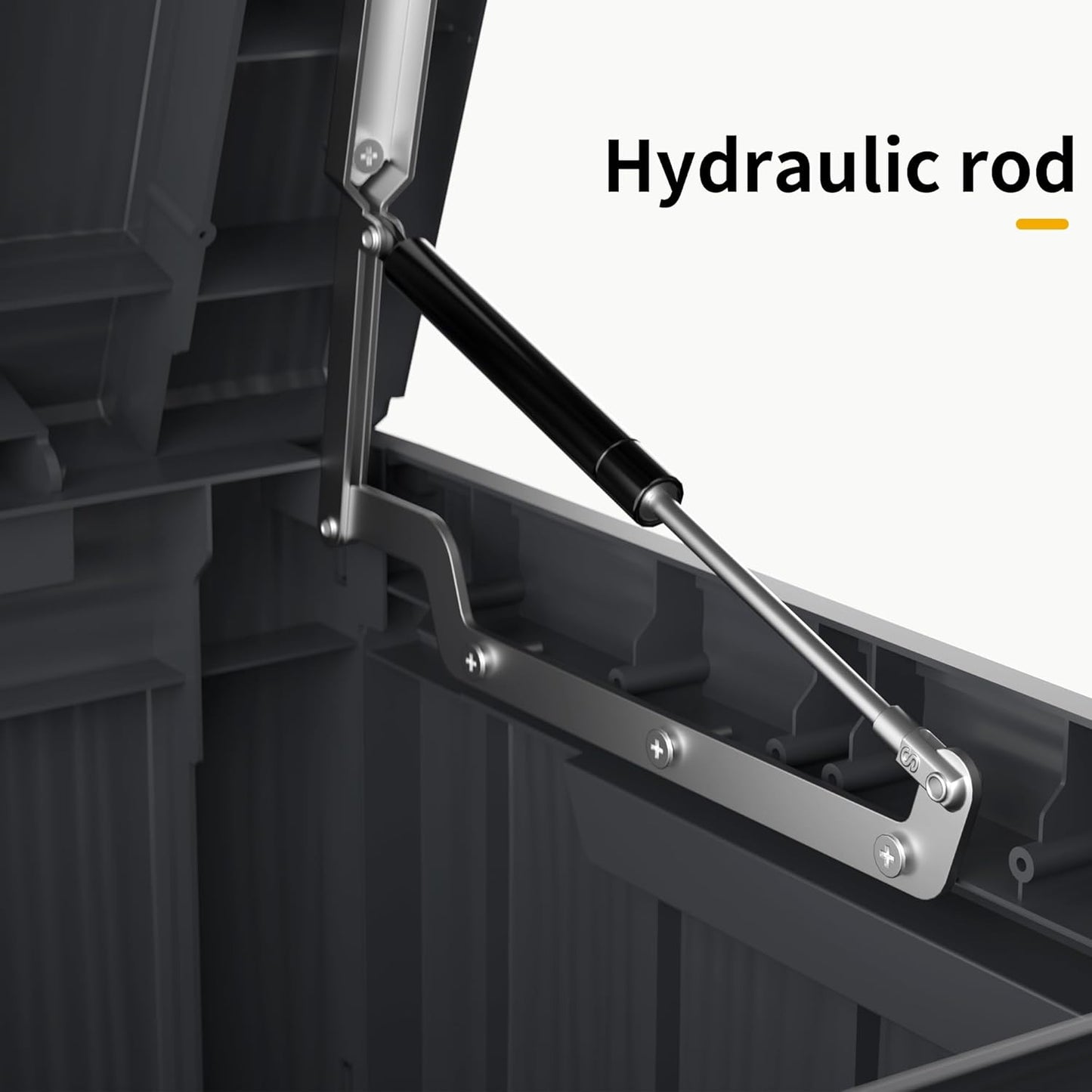 320 Gallon Outdoor Storage Box Waterproof Lockable Resin Deck Box Large, Patio Storage Bin for Pool Accessories Cushion Furniture, Garden Tools, UV-Resistant Outside Delivery Black