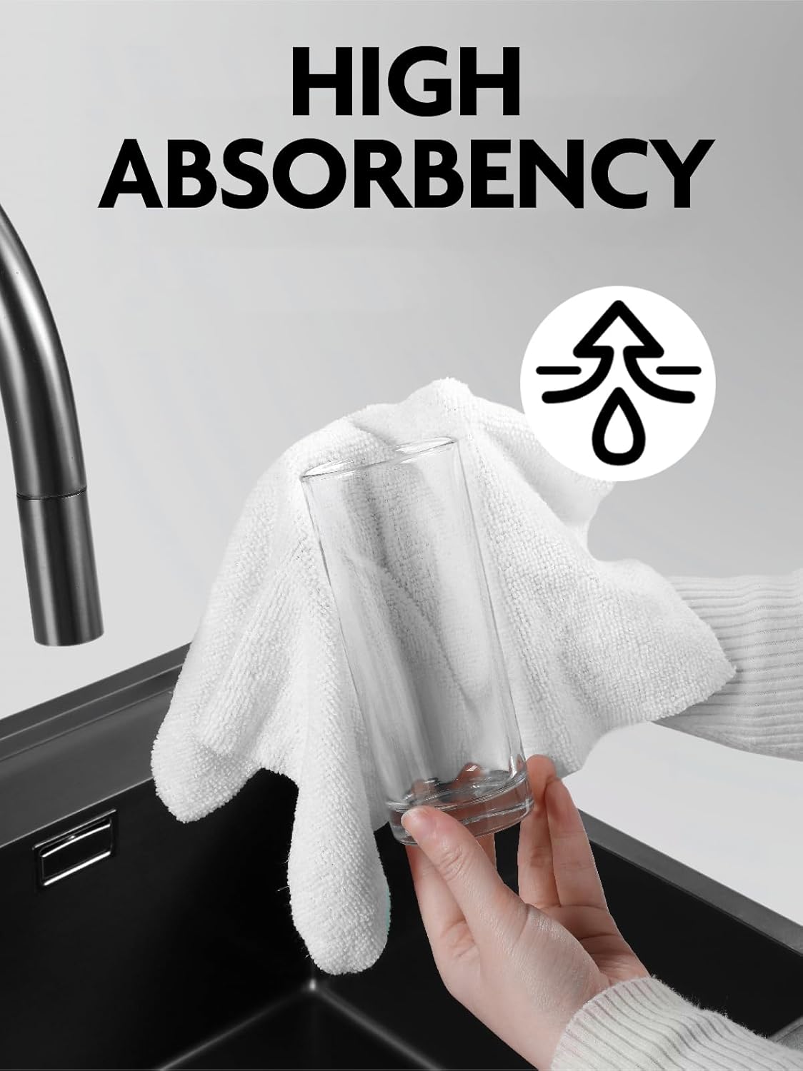Fantasticlean Microfiber Cleaning Cloth Roll -90 Pack, Tear Away Microfiber Towels, 12" x 12", Reusable, Washable, Scratch Free, Ultra Absorbent Dish Rags for Car, Home, Garage or Shop (White)
