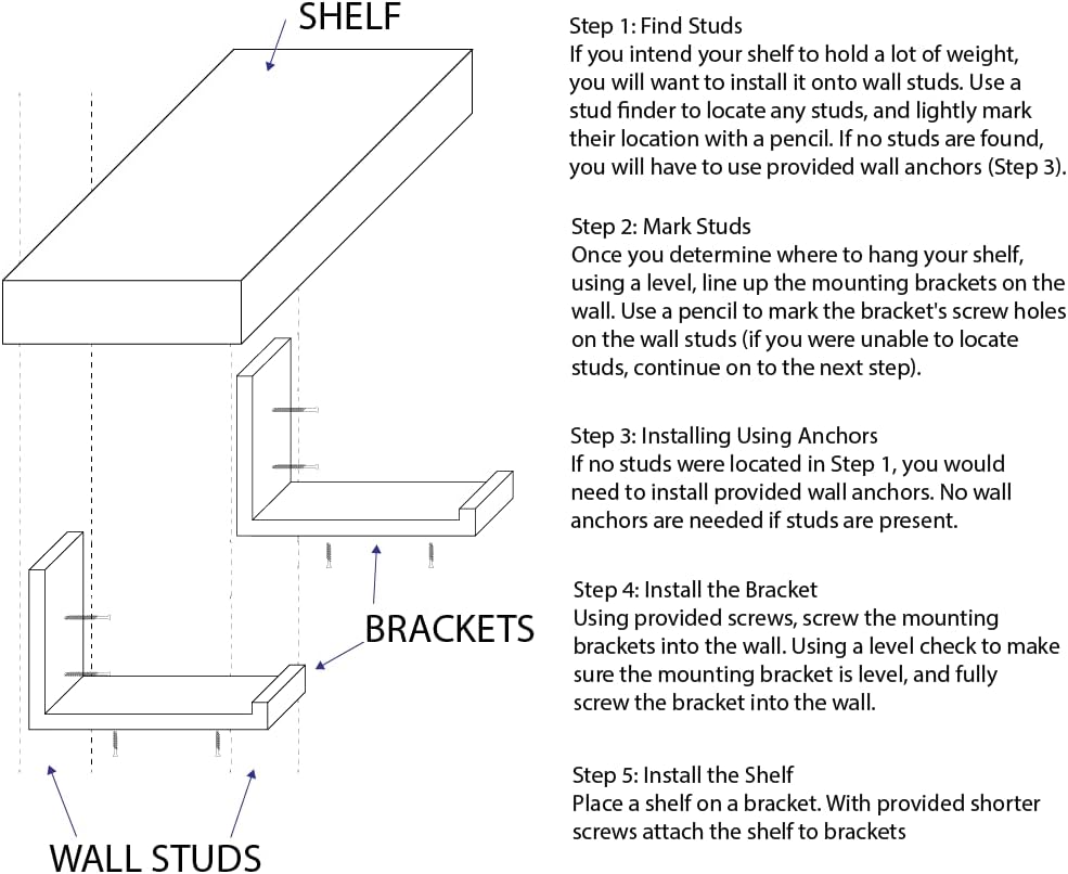 Rustic Shelves with J-Brackets Set of 2, Industrial Shelf, Kitchen Shelves, Solid Wood, Decorative Wall Storage, Heavy Duty, URBANDI (Provincial, 12Wx6D)