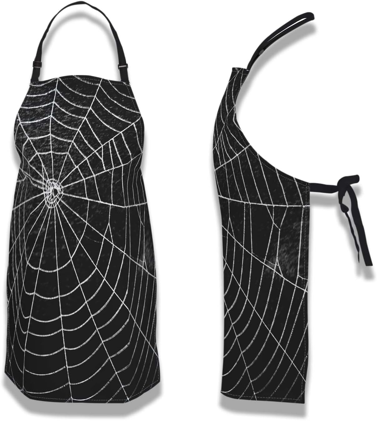 Makeup Apron for Men Spider Web Cooking Aprons for Women for Kitchen Cooking Restaurant BBQ Painting Crafting Gardening 27” (W) x 31” (H), Waterproof Apron