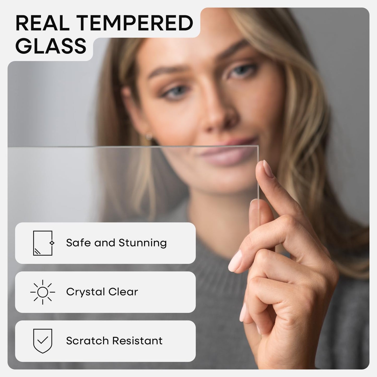 Homeforia 11x11 Picture Frame Black, High End Metal 11 by 11 Square Frames with Mat 9 x 9 Opening, 11by11 Poster Frames Matted to 9x9 inch Photo, Wall Hanging Frame, Tempered Glass, Wall Kit, Set of 1