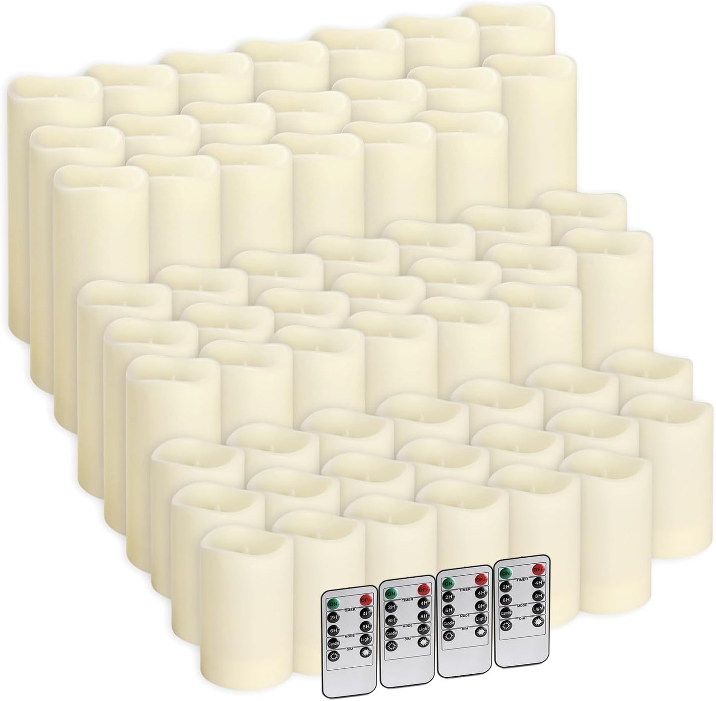 60-Pack LED Flameless Candles with Remote Control - Perfect for Home, Parties, and Special Occasions - Create a Magical Ambiance Effortlessly(Three Sizes)