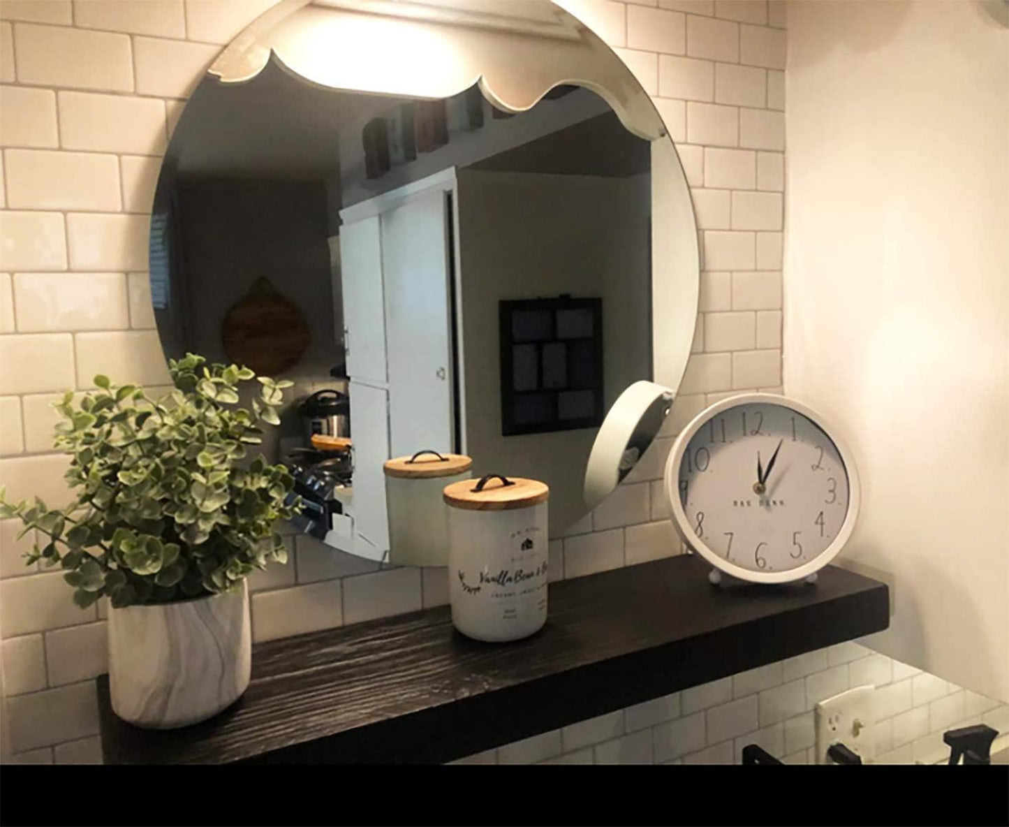 Joel's Antiques 30 Inch Wooden Floating Shelves for Wall - 30x8x2 in - Made of Natural Wood - Heavy Duty Rustic Wall Shelves - Made in USA - Perfect for Living Room, Kitchen - Mocha