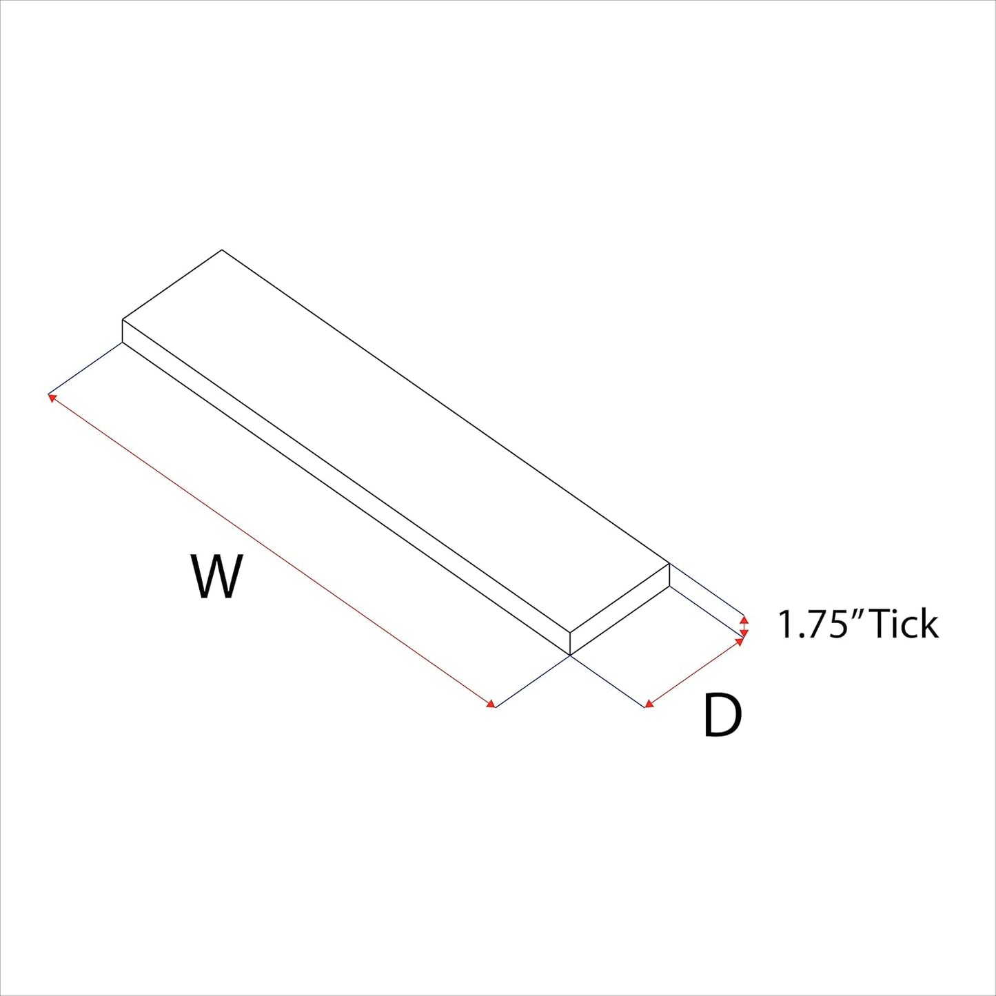 URBANDI, Rustic Floating Shelves, Set of 2, Hidden Bracket, Solid Wood, Heavy Duty, Wall Mounted Shelves, (Provincial, 36Wx6D)