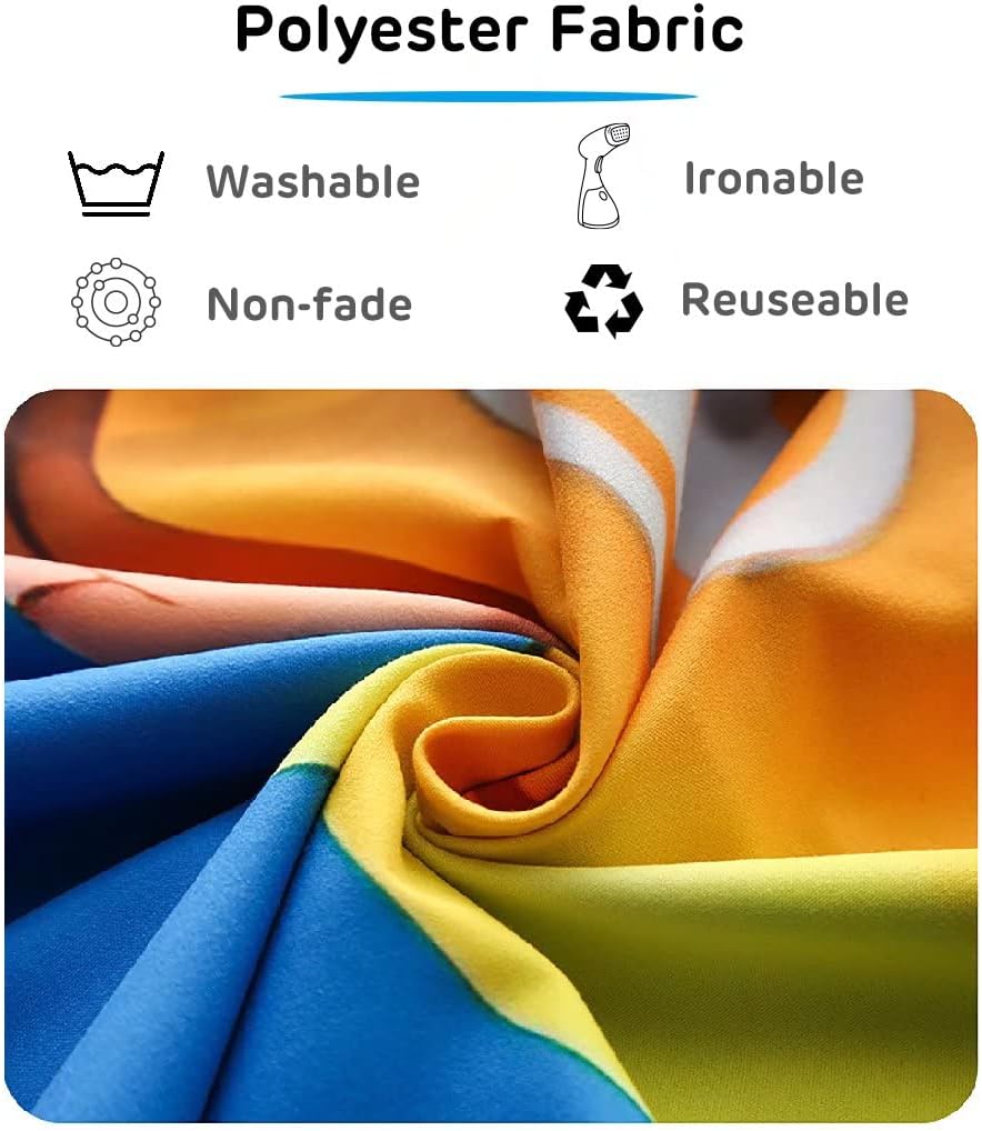 Loccor 5x3ft Tie Dye Tapestry Red Yellow Orange Blue Swirl Vortex Psychedelic Abstract Tapestry Bedroom Living Room College Hippie Bohemian Wall Hanging （Pattern Painted on Polyester Fabric）