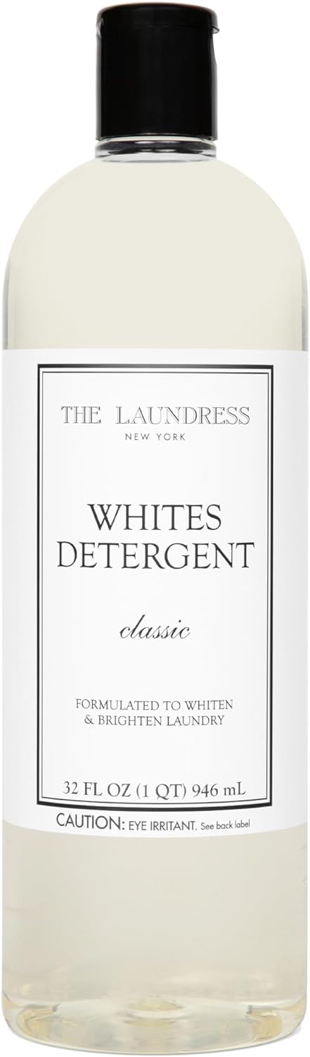 The Laundress Whites Detergent, Concentrated Laundry Detergent Liquid, Whiten & Brighten Clothes, Tough on Stains, Classic Scent, 32 oz.