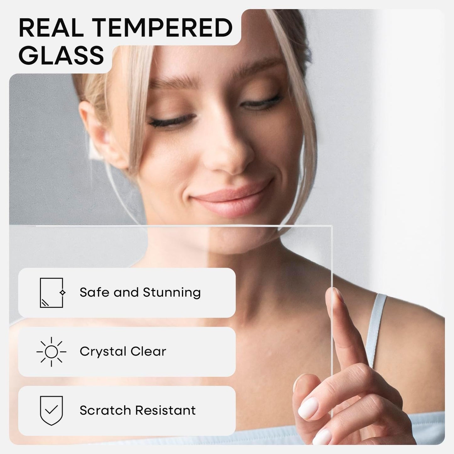 Homeforia A2 White Wood Frame, High End Oak 16.5 x 23.4 White Wooden Poster Frames Matted to 11.7 by 16.5 in Photo, A2 Size Wood Picture Frame with Mat A3 for Print, Tempered Glass, Wall Kit, Set of 1