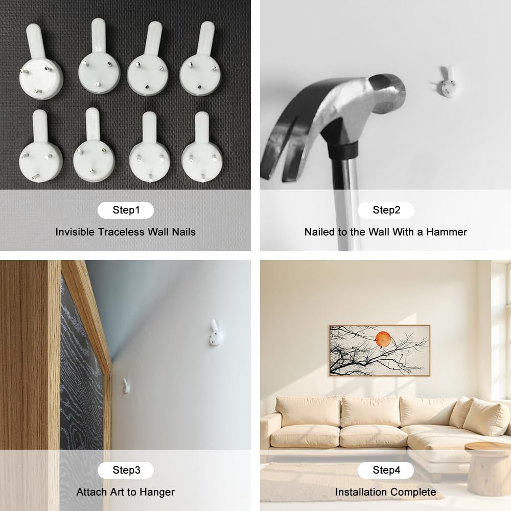 Celestdeco Large Vintage Tree Branch Framed Canvas Wall Art Set, Retro Tree Drawing Wall Decor, Nature Botanical Wall Painting, Neutral Landscape Art Print for Living Room, Bedroom, Office - 20"X40"x1