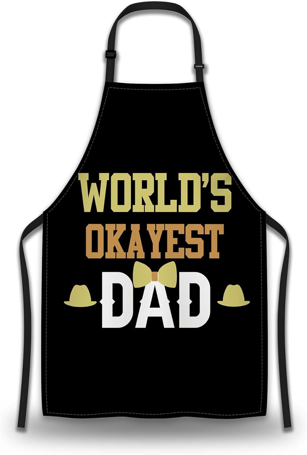 Baking Apron for Women World’s Okayest Dad Mans Aprons for Cooking Funny for Kitchen Cooking Restaurant BBQ Painting Crafting 27” (W) x 31” (H), Waterproof Aprons