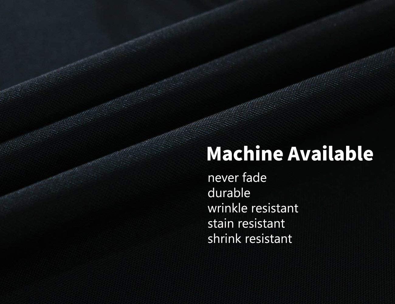 Surmente Square Tablecloth for Square or Round Tables 100% Polyester 85x85 Inch Table Cloth for Weddings, Banquets, or Restaurants (Black)