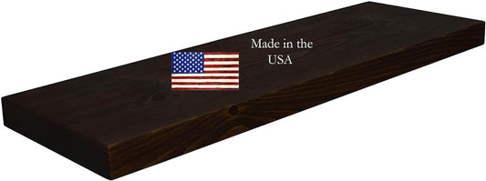 joelsantiques - 36 Inch Wooden Floating Shelves for Wall - 36x12x2 in - Made of Natural Wood - Long Heavy Duty Rustic Wall Shelves for Bedroom - Perfect for Living Room, Kitchen - Mocha