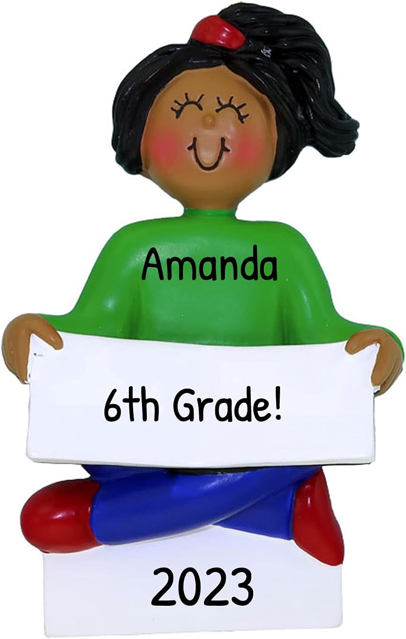 Personalized Child Christmas Tree Ornament - Toddler Pajamas Sleep Time Story Book Reader PJs Lover Kid - Free Customization