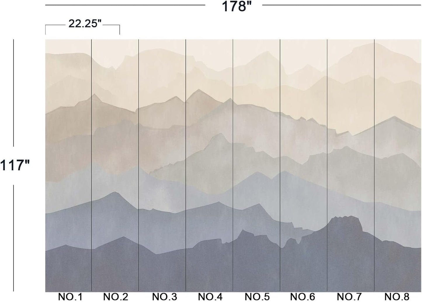 Oil Painting Peaks Wall Mural Wallpaper for Bedroom 178" x 117"