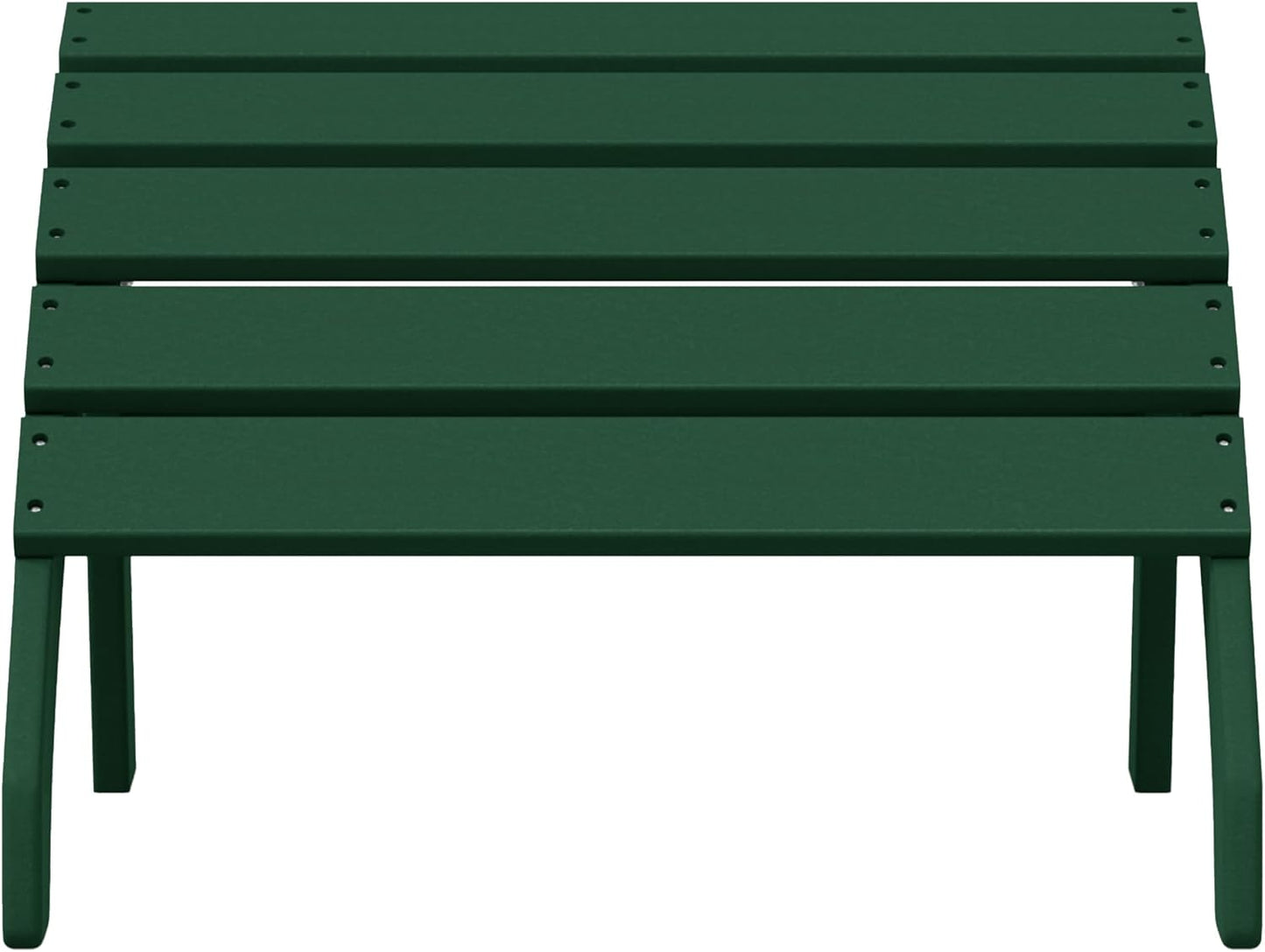 WestinTrends Dylan Outdoor Patio HDPE Adirondack Ottoman Footrest, Dark Green