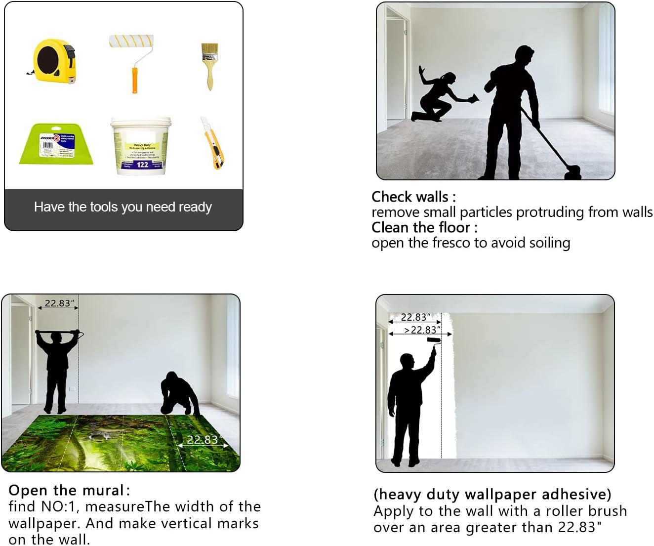 Green Forest Tropical Rainforest wallpeper Living Room Bedroom Nature Jungle Landscape Office Woodland Scenery Tree Wall Mural - 160"x108"（Not Peel and Stick）