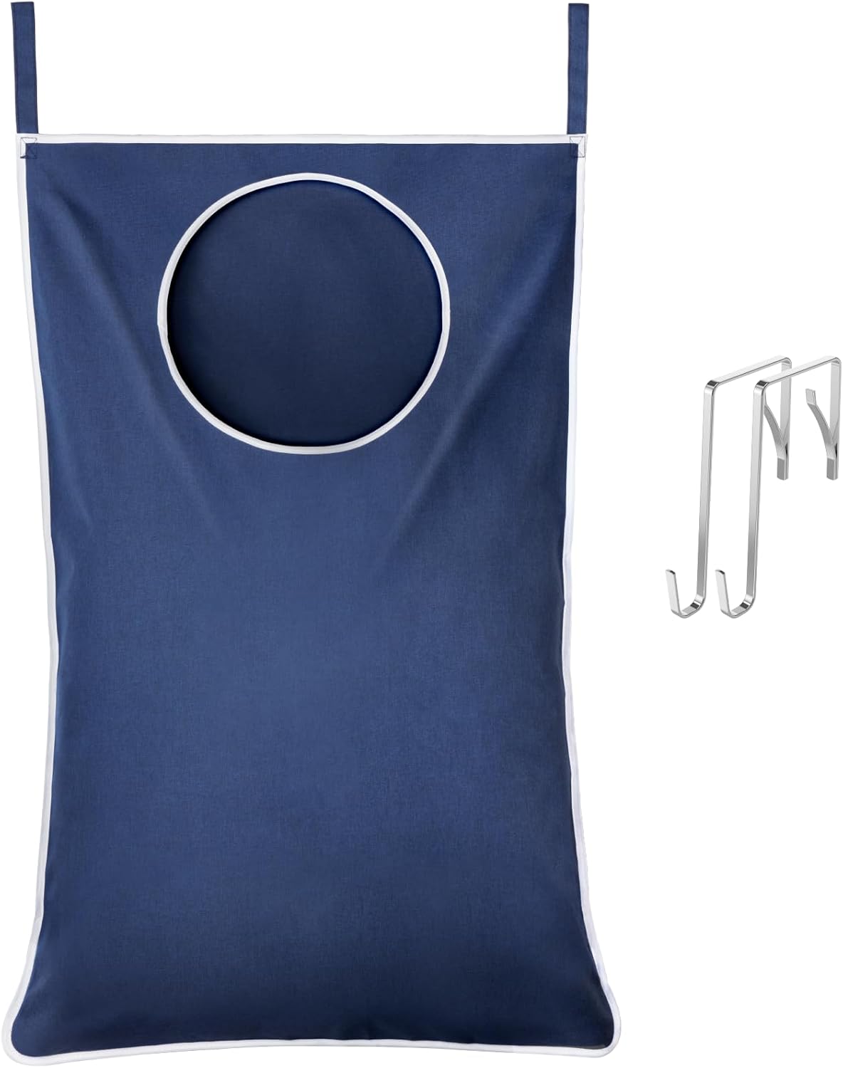 Lifewit Over Door Laundry Hamper, Large Collapsible Hanging Laundry Hamper, Hanging Laundry Basket Bag for Bathroom Bedroom Dirty Clothes Storage Organizer, Dark Blue