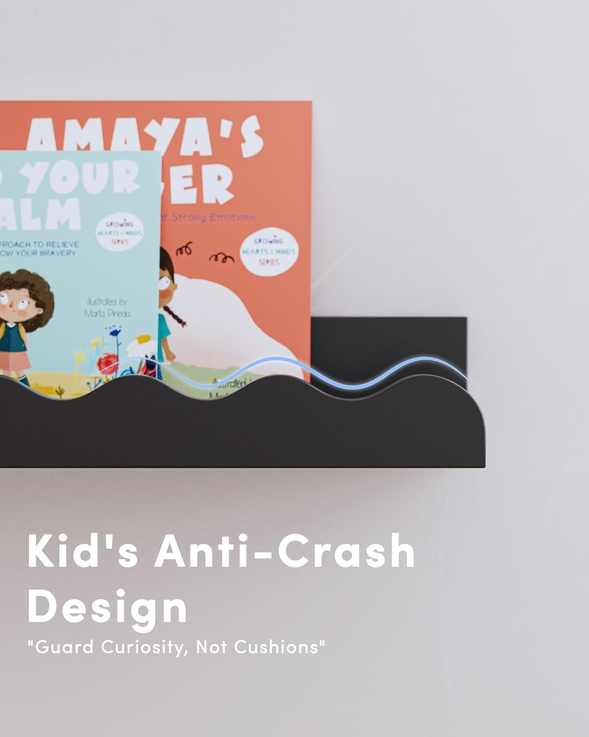 Nusery Shelves (23 Inches, Black)