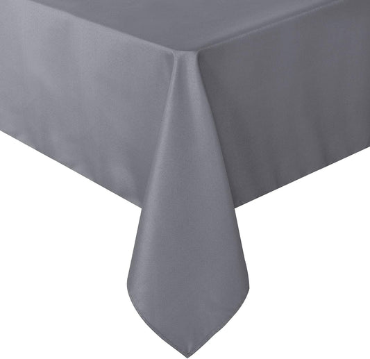sancua Square Tablecloth - 60 x 60 Inch - Water Resistant Spill Proof Washable Polyester Table Cloth, Decorative Fabric Table Cover for Dining Tables, Buffet Parties and Camping, Light Grey