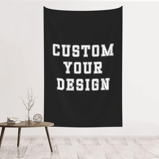 Custom Tapestry For Wall Bedroom Custom Backdrop Personalized Image Text Photo Customized Funny Tapestry Banners And Signs Vertical Model Tapestrys
