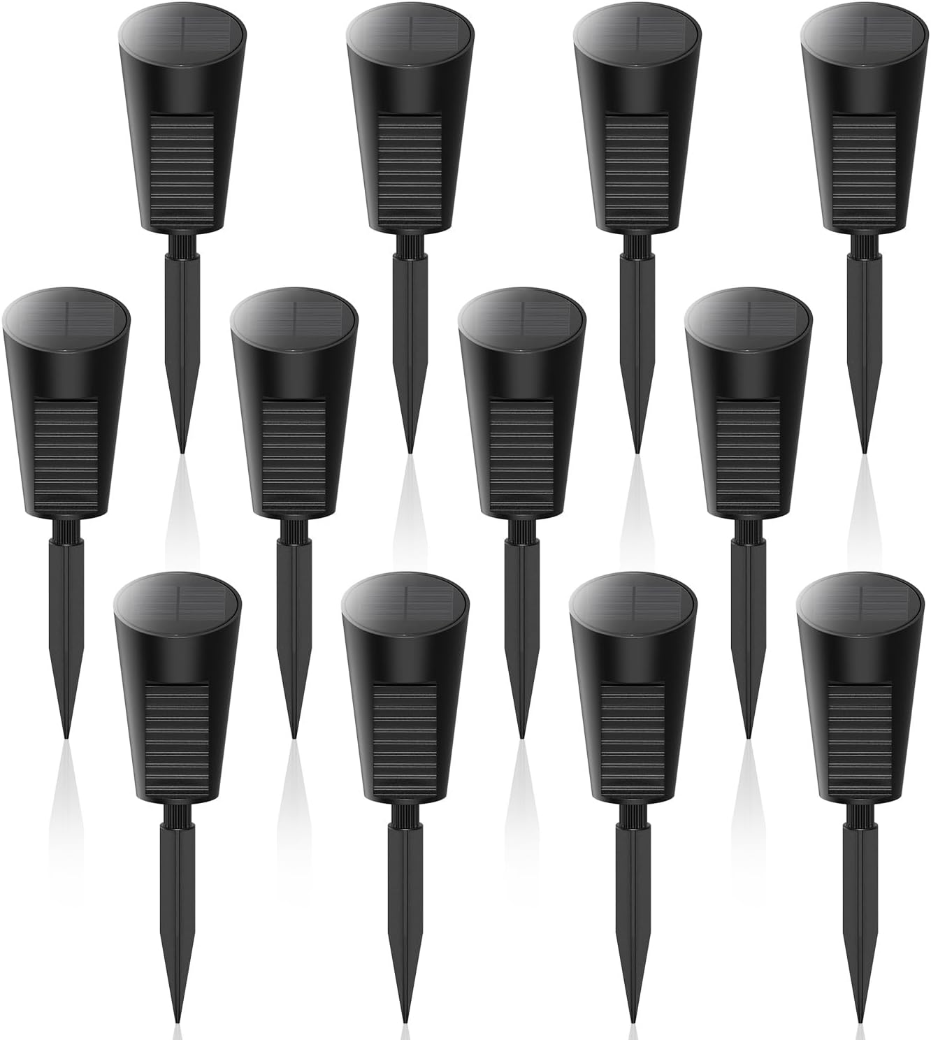 Solar Lights Outdoor Pathway 12 Pack, Solar Pathway Lights Outdoor Auto On/Off Waterproof Garden Landscape Lighting for Path, Yard, Walkway, Driveway, Lawn, Patio, Outside Decor, Warm White