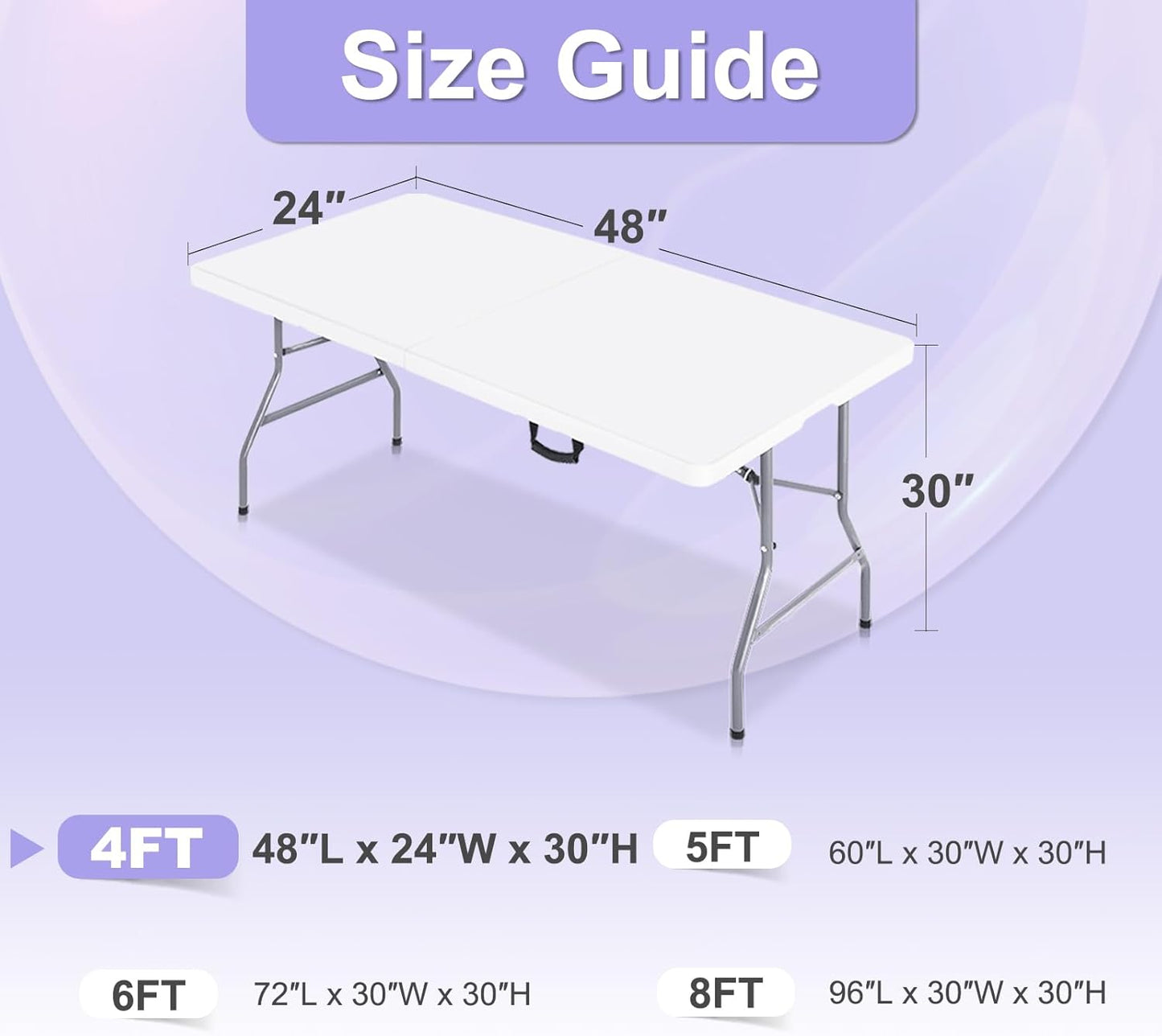 ABCCANOPY 4 Pack 4 FT Black Spandex Table Cover Stretch Fitted Wrinkle Resistant Tablecloth Reuse for Rectangular Folding Table Patry Event Wedding Banquet Protector