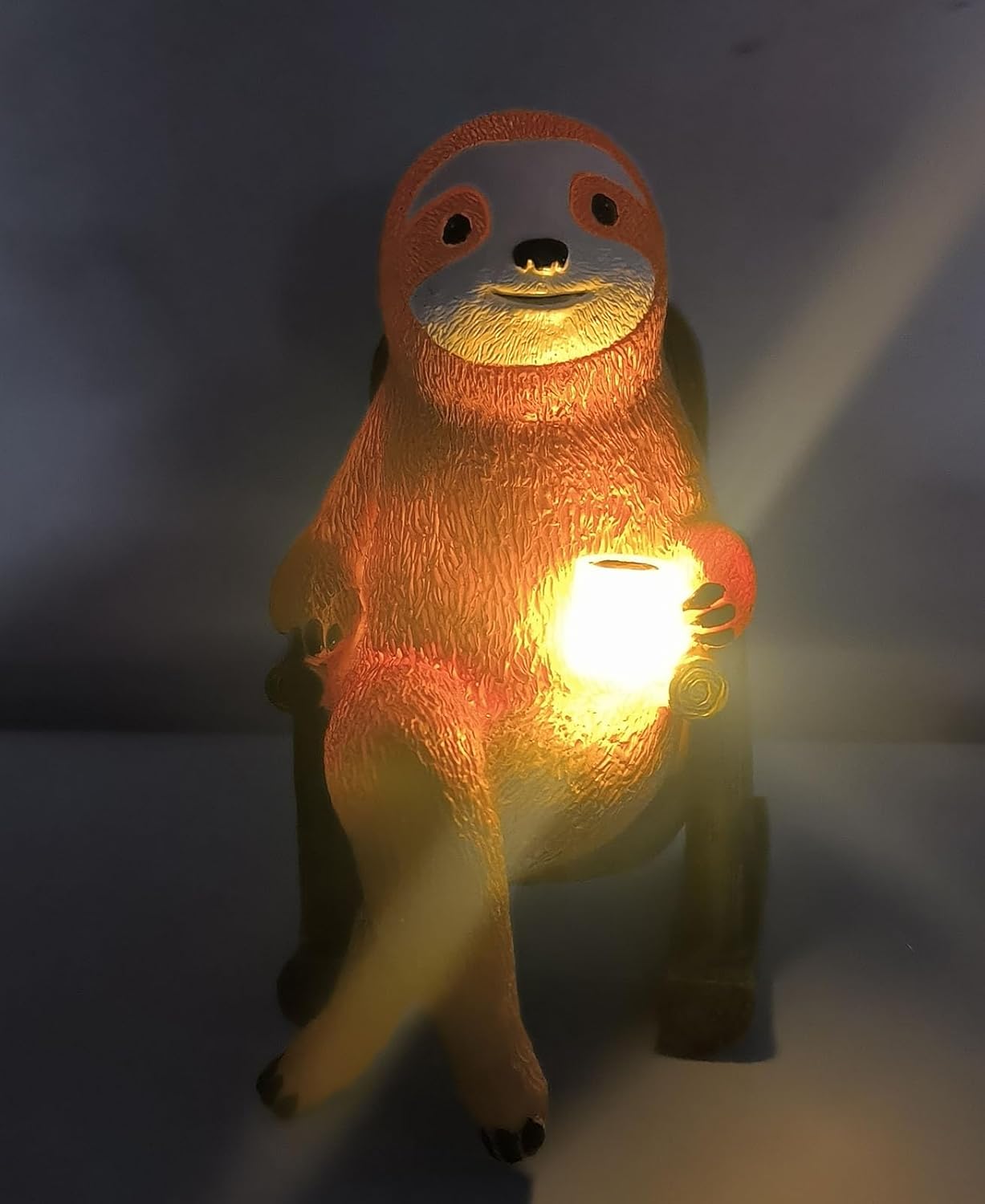 Cute Sloth Solar Light Fairy Garden Accessories Outdoor Figurine Lights Micro Landscape Garden Decorations for Patio Yard Lawn Porch Housewarming Garden Gift Sloth Gifts Valentines Day Gifts