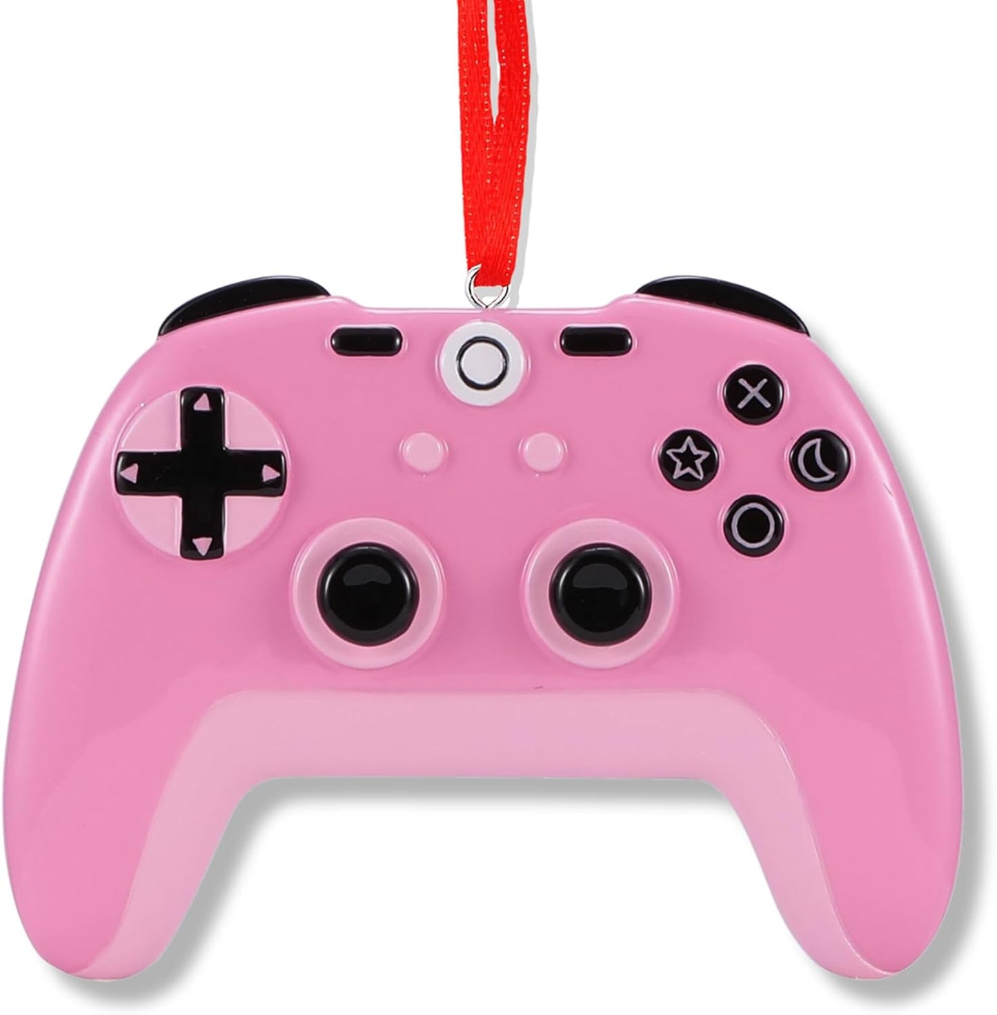 Ornaments by Elves - Personalized Pink Controller Christmas Ornament 2024 - Hanging Decor Gaming Accessories, Tree Decorations in Giftable Packaging