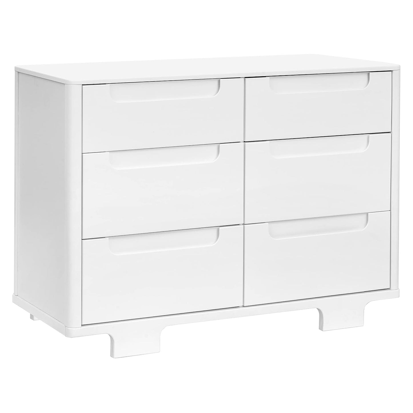 babyletto Yuzu 6-Drawer Dresser in White, Greenguard Gold Certified