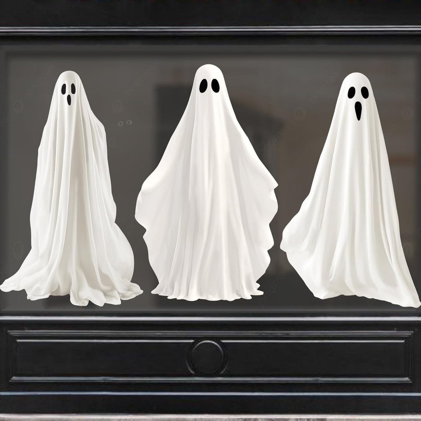 Extra Large Halloween Ghost Window Clings, Ghosts Silhouette Window Decorations, Halloween Window Stickers Decals for Home Office School Party Supplies