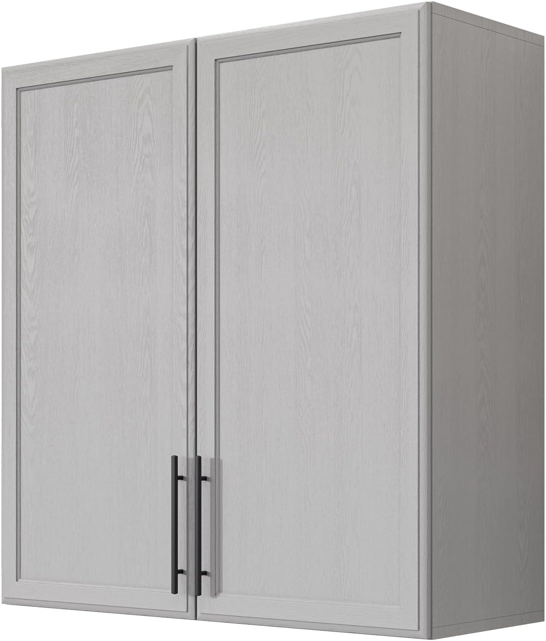 FIMELLO 30" Kitchen Wall Storage Cabinet with Adjustable Shelf, Laundry Cabinet with Doors, Bathroom Storage Cabinet Wall Mount, Storage Cabinet for Bathroom, Kitchen, Laundry Room Cabinet, Grey