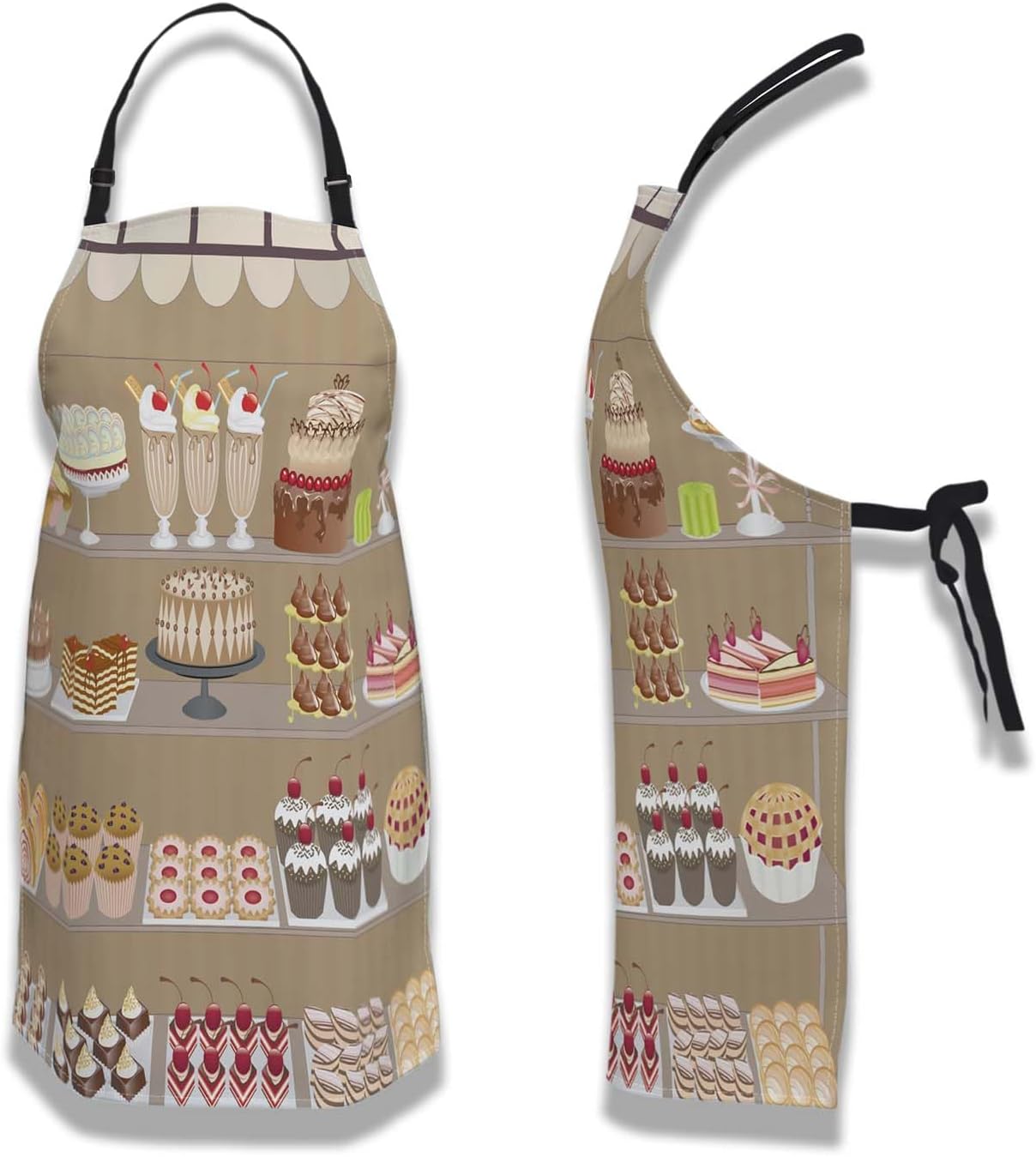 Aprons for Cooking for Women Cake Candy Sweet Women’s Apron for Kitchen Cooking Restaurant BBQ Painting Crafting Gardening 27” (W) x 31” (H), Waterproof Aprons