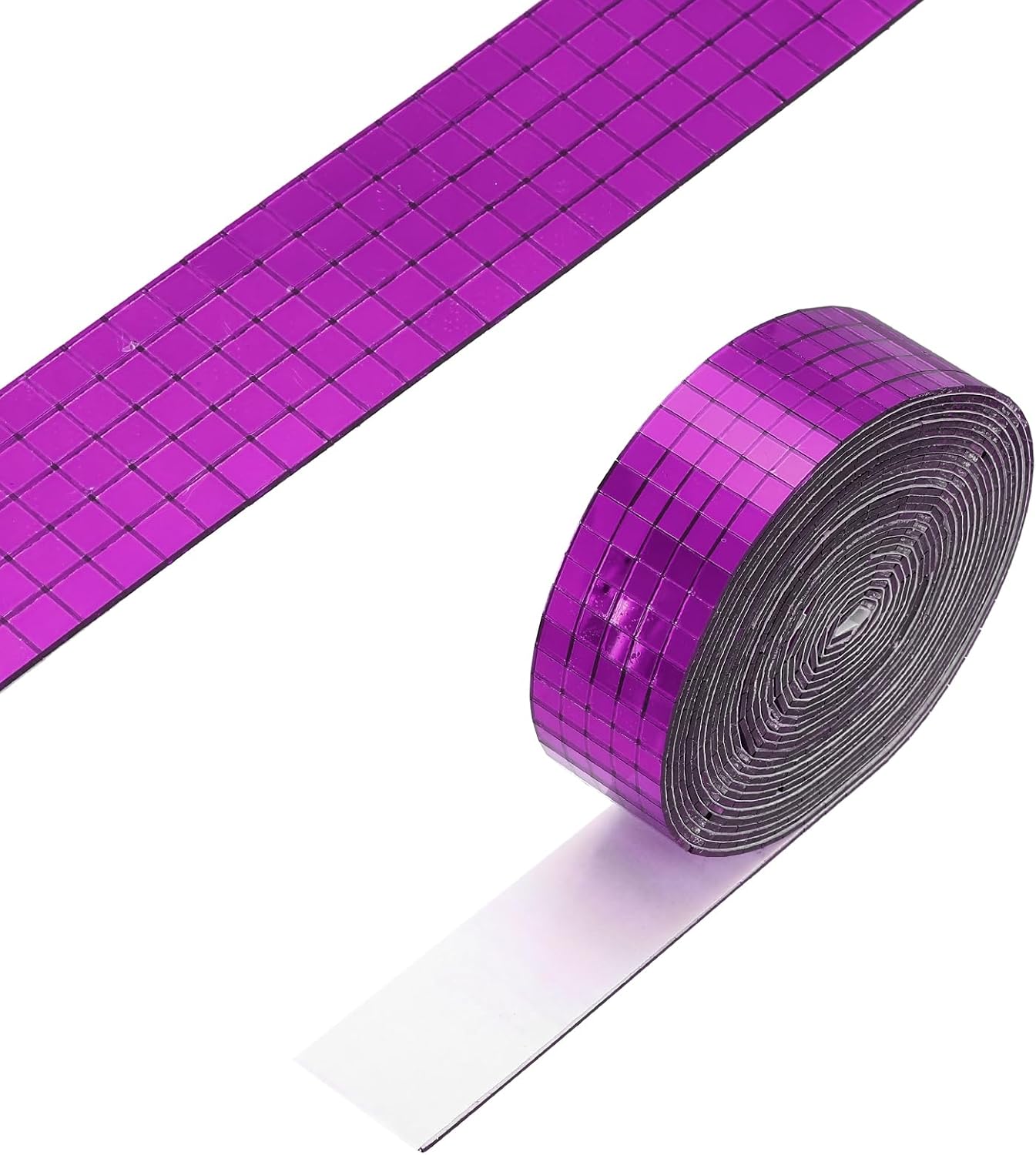 PATIKIL 5x5mm Self Adhesive Mirrors Mosaic Tiles, 3600 Pcs Square Mini Glass Mosaic Disco Tile Sticker for DIY Craft Disco Ball Party Decoration, Rose Red