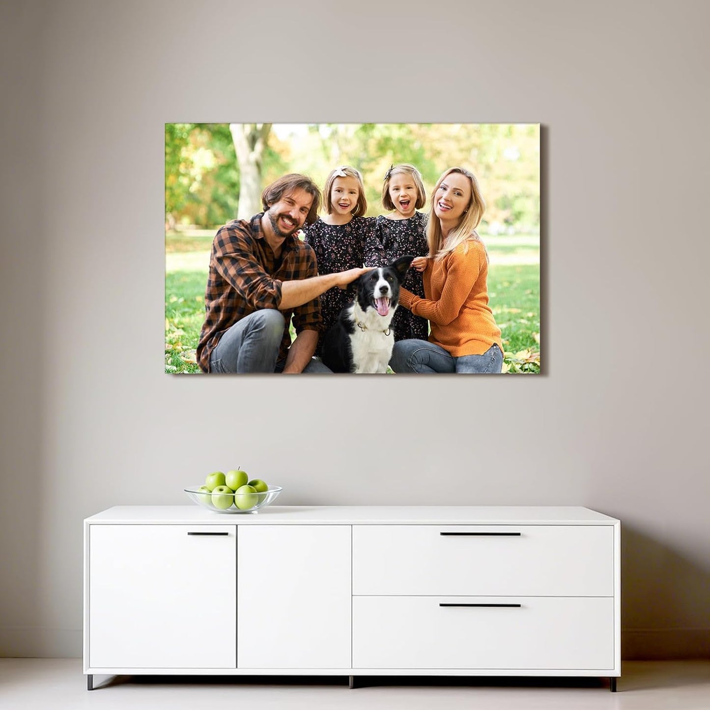 Custom Canvas Prints with Your Photos - Personalized Pictures Print, Customized Photo Gifts, Wall Art Poster Canvas Printing for Wedding, Family, Baby, Pets, Home Office Decor, Wrapped Frame 12x8