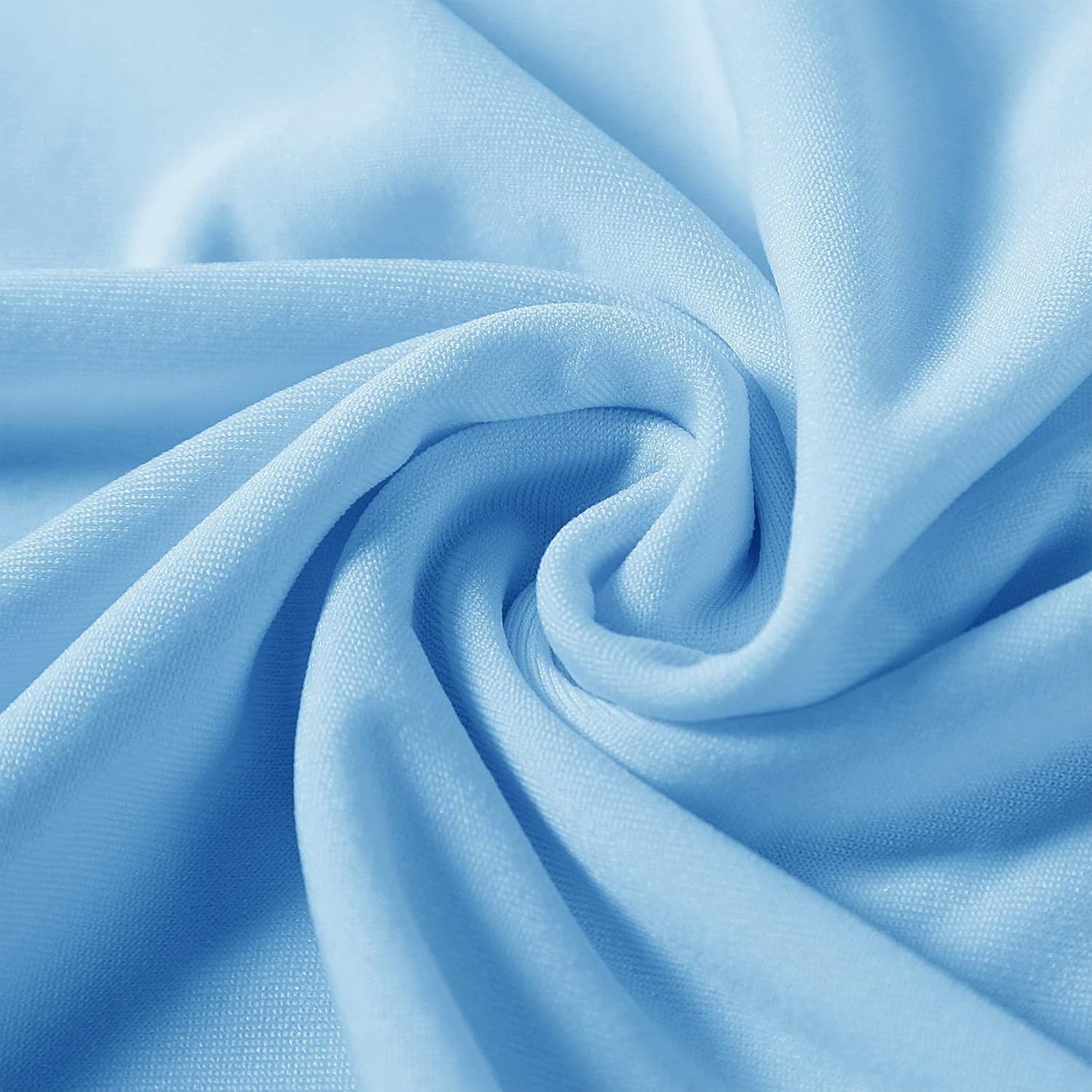 Spandex Chair Covers, 25PCS, Removable Washable Protector Stretch Covers for Living Room, Party, Banquet, Wedding Event, Hotel (Blue Mist)