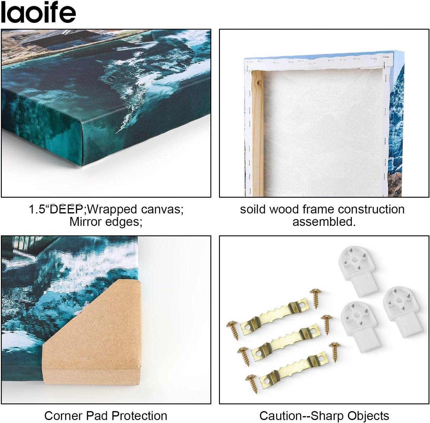 Laoife Custom Canvas Prints with Your Photos 24"x18", Canvas Photo Prints Custom, Personalized Canvas Wall Art for Office Home Bedroom Living Room Wall Decor, Gift for Father's Day Birthday Wedding