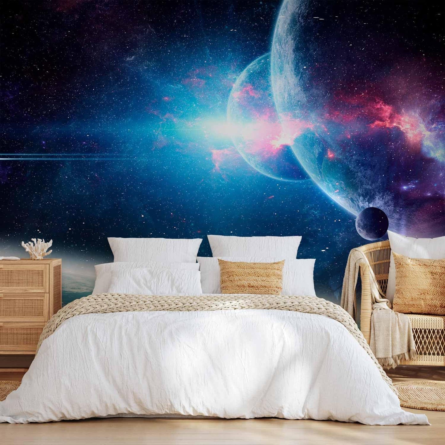 artgeist Premium Wall Mural Cosmos Galaxy 138x101 in - Non-Woven Wallpaper Fleece Wall Decor Photo Print Picture Image Design Stars Solar System Universe Space b-C-10047-a-a