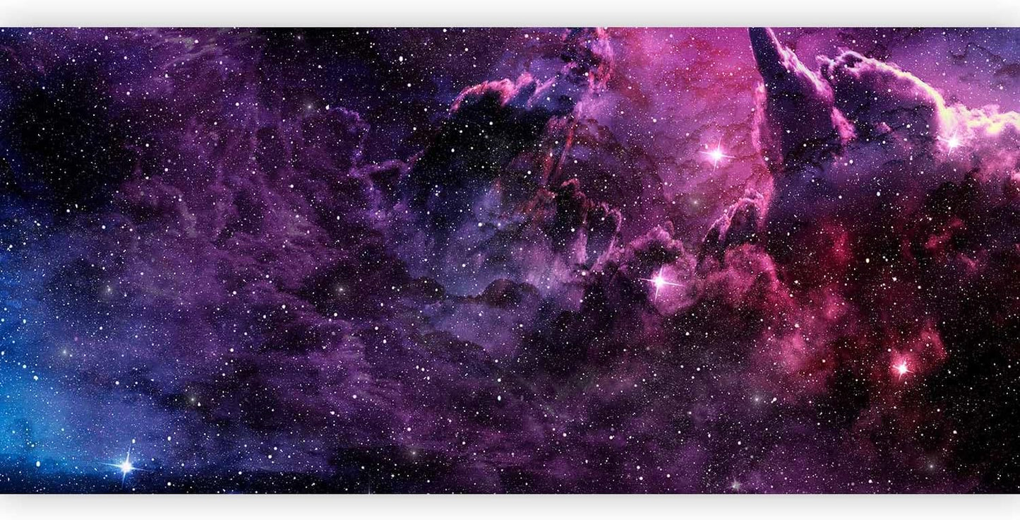 artgeist Premium Wall Mural Galaxy 216x98 in - Non-Woven Photo Wallpaper Art Print Fleece Wall Mural Decoration Cosmos Sky Cloud Purple a-C-0022-a-b