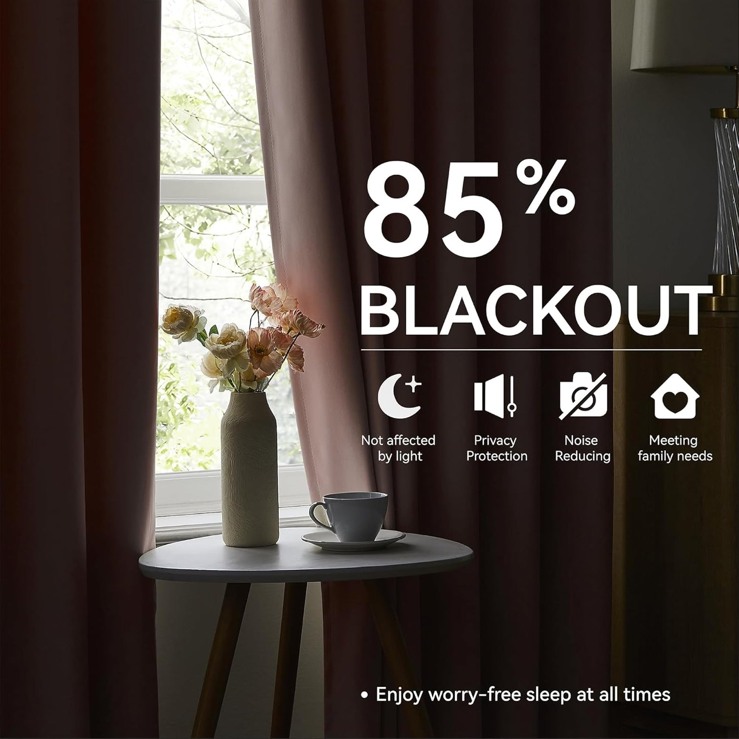 KangBang Baby Pink 102 Inch Long Curtains for Girls' Bedroom, Pinch Pleat Blackout Drapes Light Blocking Soft Modern Window Panels for Nursery Playroom with Hooks, W40xL102,2 Panels