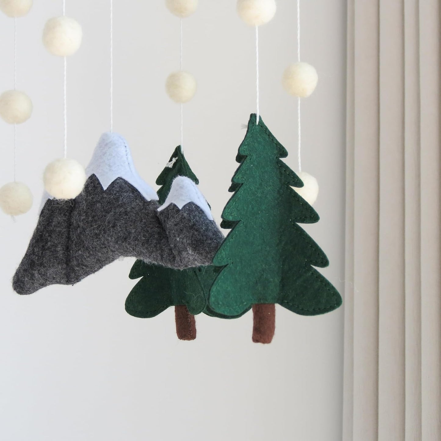 Woodland Mobile for Crib Bear Baby Mobile for Crib Woodland Crib Mobile for Boys Girls Forest Baby Nursery Mobile for Bassinet