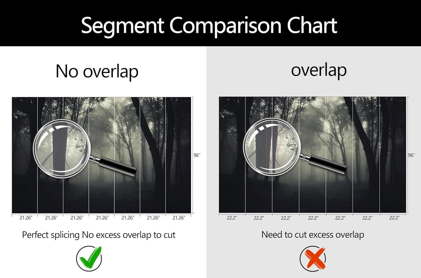 Foggy Black Forest Wallpaper Bedroom Dark Woodland Trees Wall Mural Living Room (Not Peel and Stick)