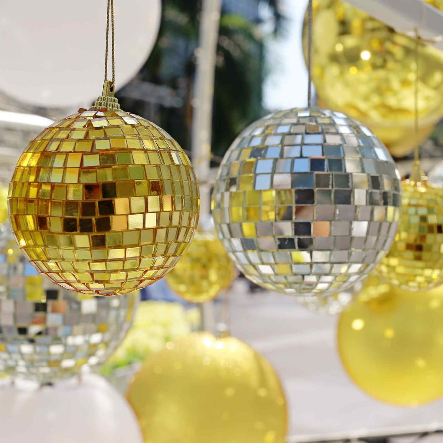 HARFINGTON 10 Sheet 4800 Pieces Self Adhesive Mirror Mosaic Tiles 5x5mm Small Square Mirror Tiles Sticker Disco Ball Stickers Mini Glass Tiles for DIY Craft Party Home Decoration, Rose Gold