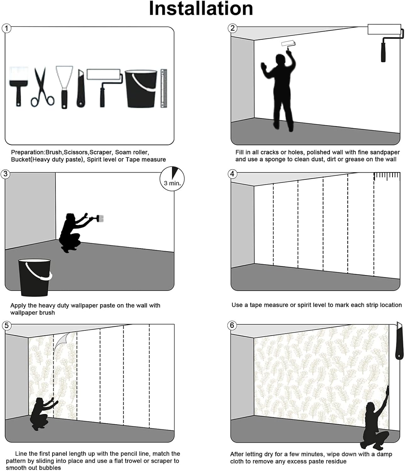 Fantasy Forest Landscape Wall Mural Wallpaper Bamboo and Stream Wallpaper for Bedroom Living Room TV Background Sofa Wall (not self-Adhesive)